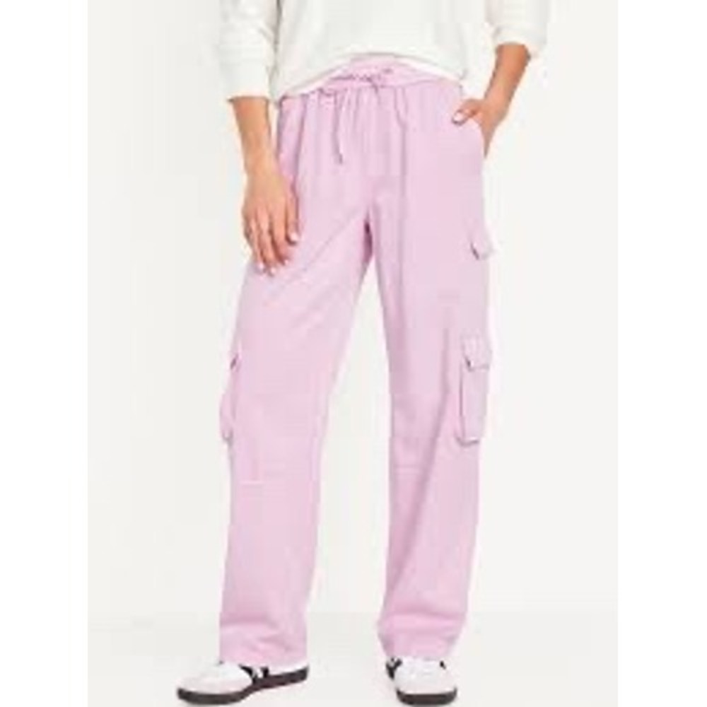 NWT Old Navy Women's Pink‎ Wide Leg Cargo Pants Full Length Size 3X